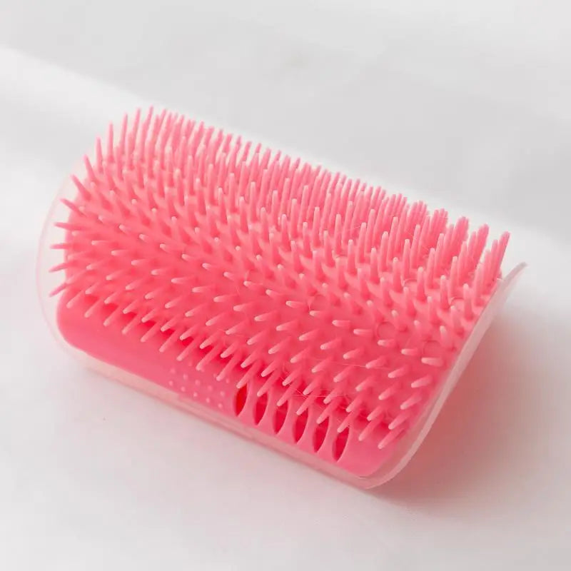 1 2 Cat Self Groomer Brush Wall Corner Soft Grooming Scratcher – 18 Colors