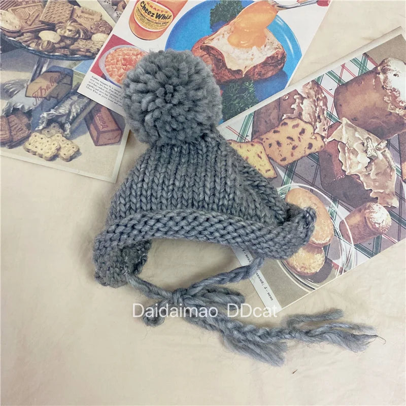 Pet Knitted Hat Dog Cute Fur Ball Head Cover - ProPawPet.com