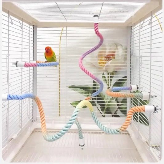 radient Colorful Bird Rope Perch Stand for - ProPawPet.com