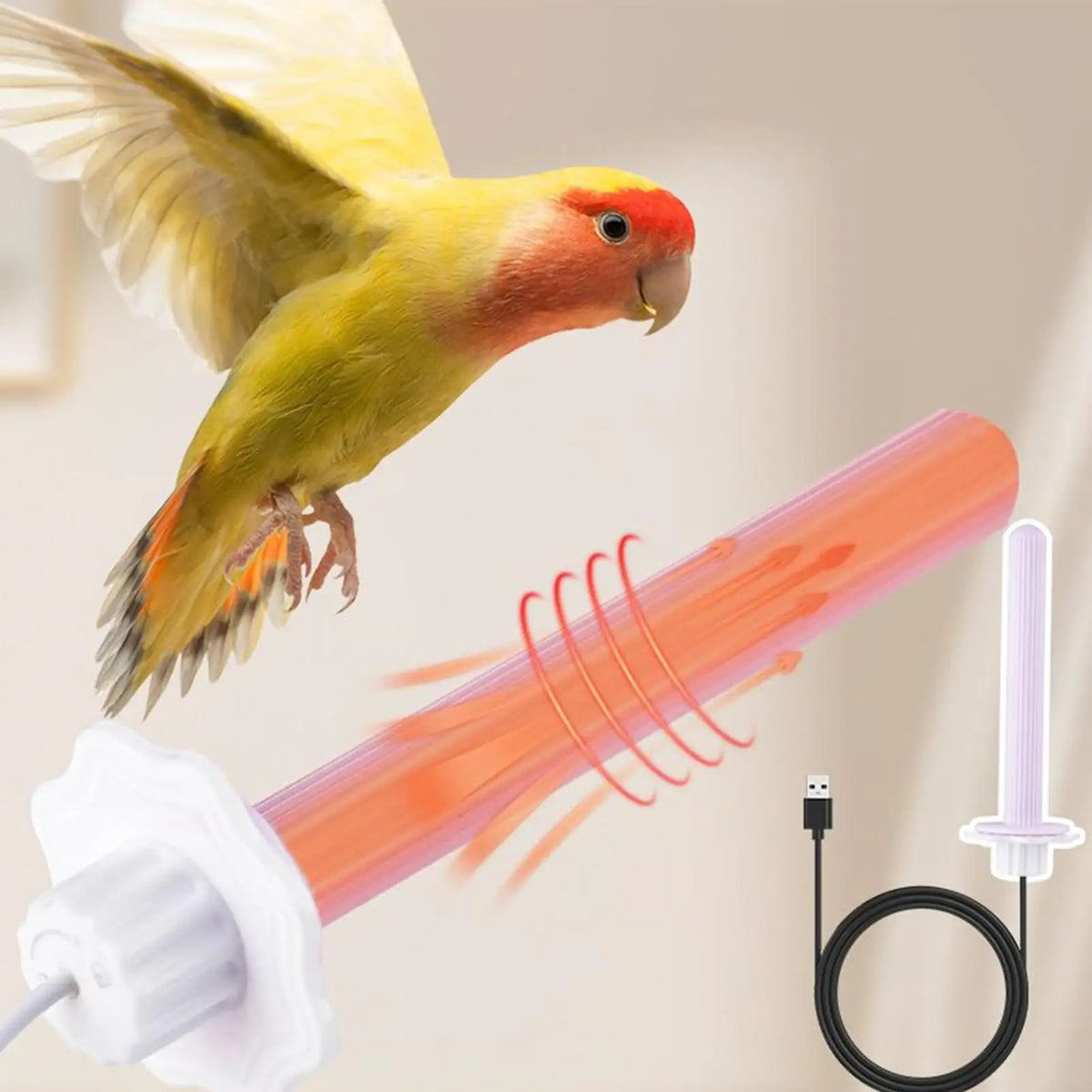 USB Heated Bird Perch Warmer Stand Cockatiel - ProPawPet.com