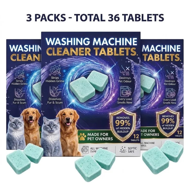 12 Washing Ma Cleaner Tablets for Pet Owners Removes Odour – Dog Supplies