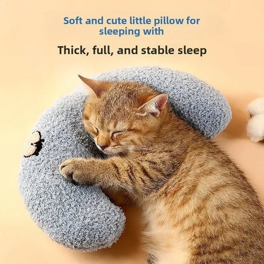 Soft Plush U-Shaped Pet Neck Pillow for Cats - ProPawPet.com