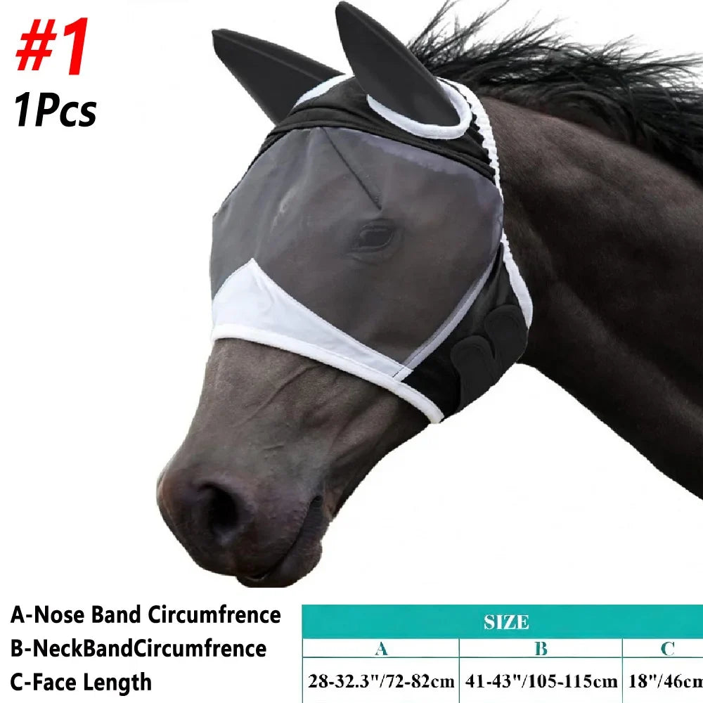 Breathable Anti-mosquito Horse Hood, Multi-size