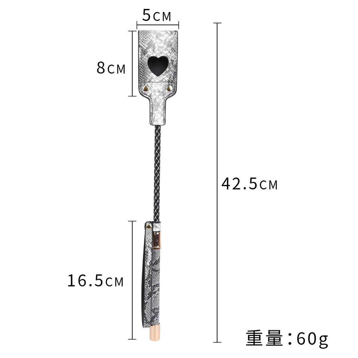 42.5CM PU Leather Riding Crop Whip Weaving - ProPawPet.com