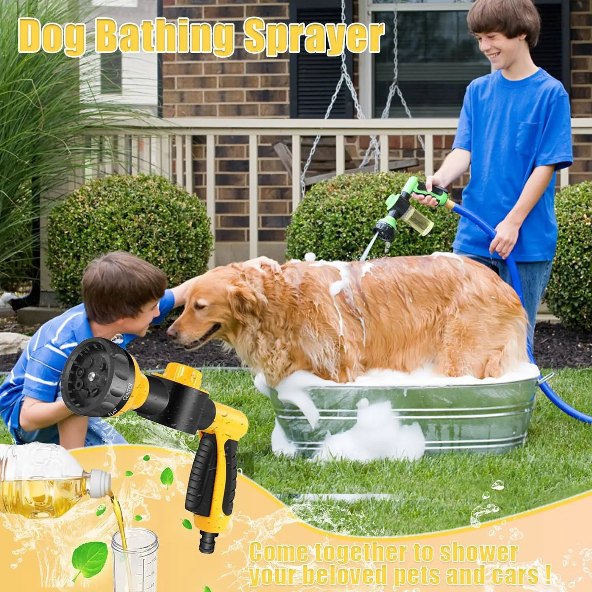 2 in 1 Dog Bathing Sprayer with Built-in - ProPawPet.com