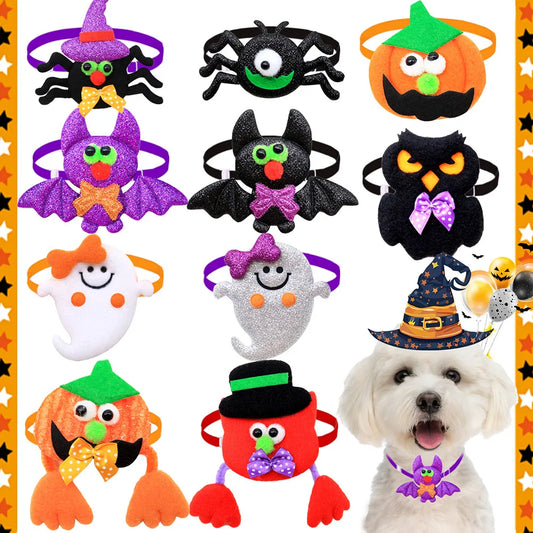 5/10PCS Halloween Party Adjustable Dog Bow - ProPawPet.com