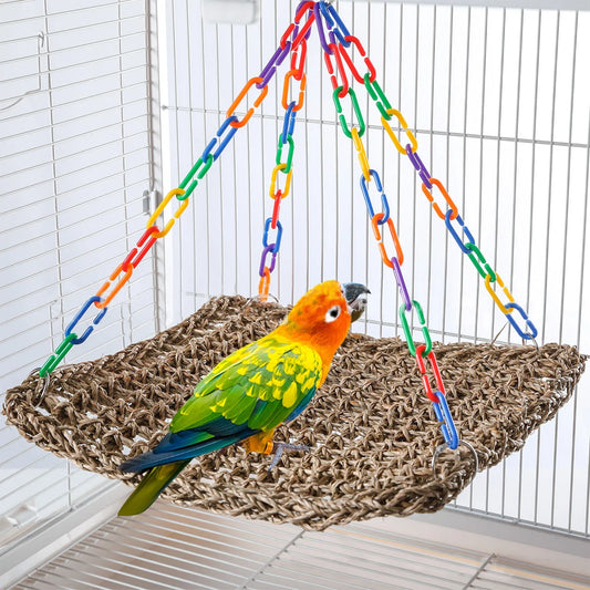 Woven Bird Hammock Woven Grass Bird Hammock - ProPawPet.com
