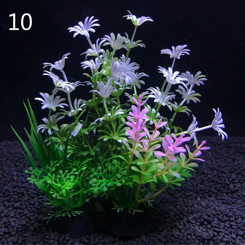 12 Kinds Artificial Aquarium Decor Plants – 12 Colors