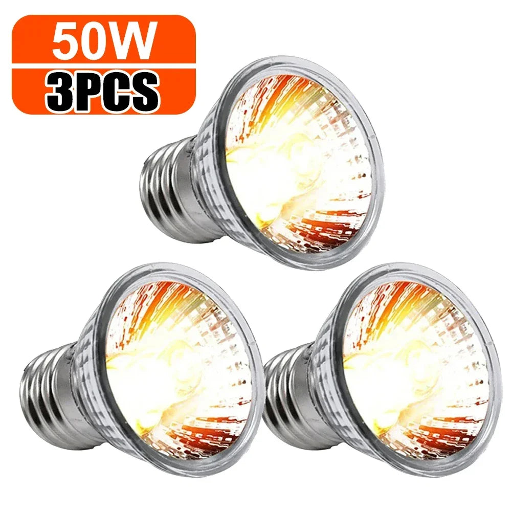 25 50 75w UVB Reptile Lamp Bulb Tortoise Basking UV E27 – 9 Colors