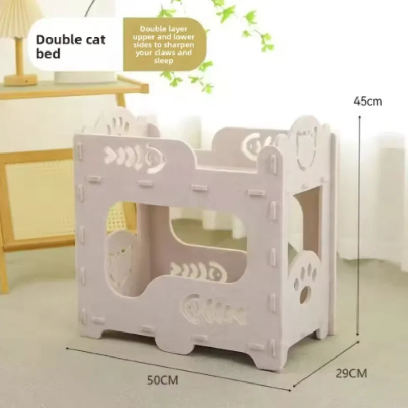 2-Layer Felt Cat Home Indoor Multi Functional Pet Bed – Cat Supplies