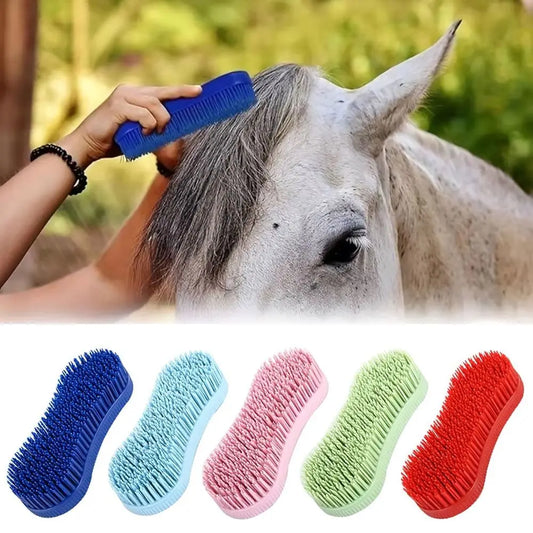 1Pcs Silicone Colorful Horse Grooming Brush - ProPawPet.com