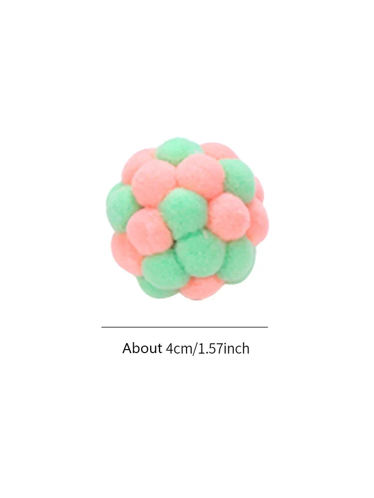 Cat toys Colorful handmade bell ball Elastic - ProPawPet.com