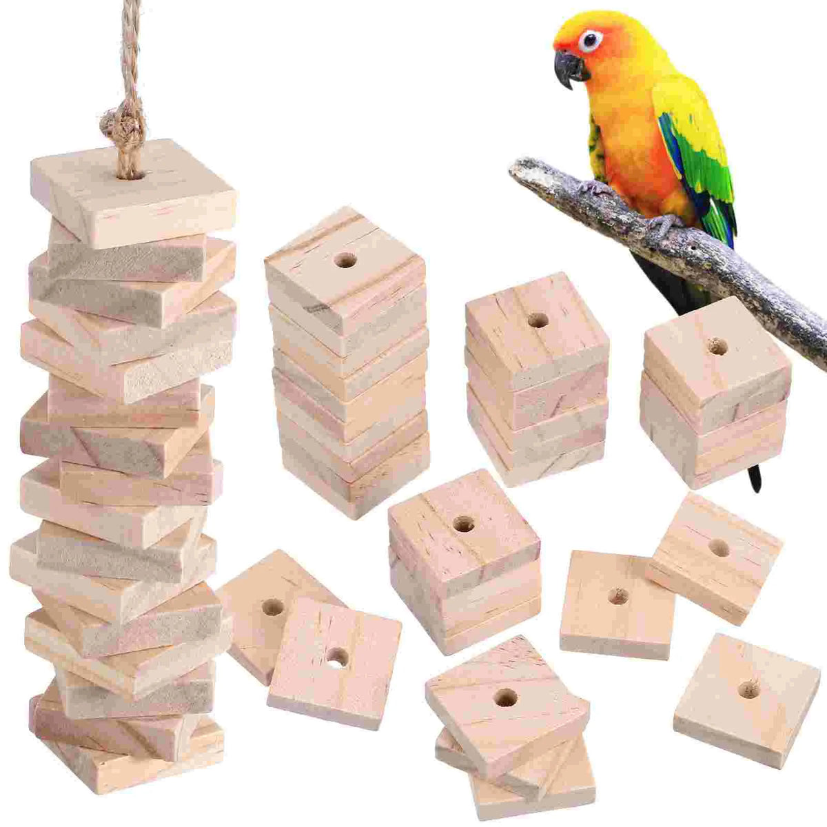 100 Pcs Parrot Chewing Blocks Bird Chew Toy - ProPawPet.com