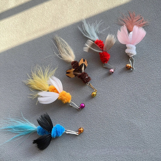 3/5pcs Simulated Fly Cat Toy Replaces Head - ProPawPet.com