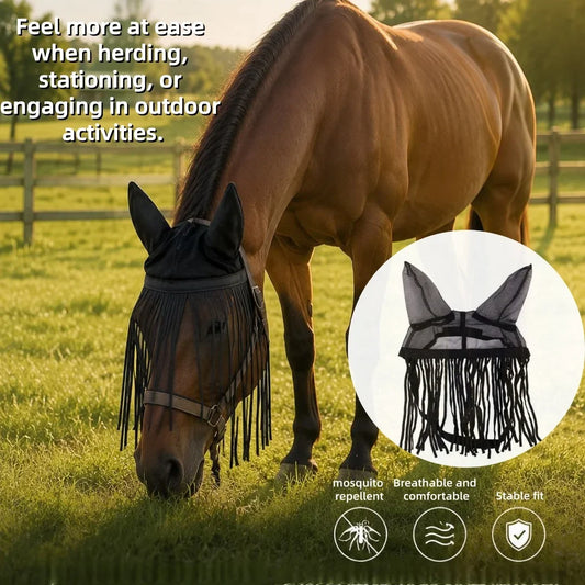 Horse Fly Veil with Fringe Tassels, - ProPawPet.com