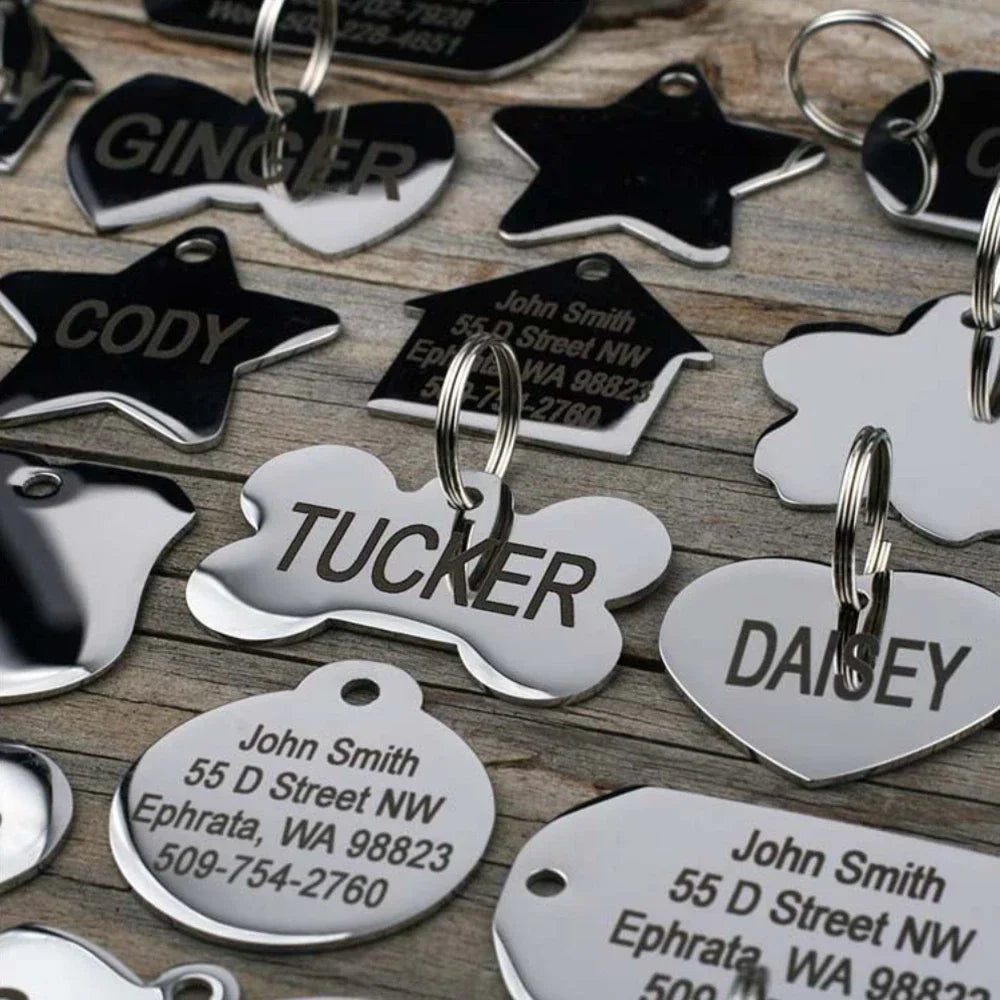 Personalized Dog Nameplate Cat Name ID Tags - ProPawPet.com