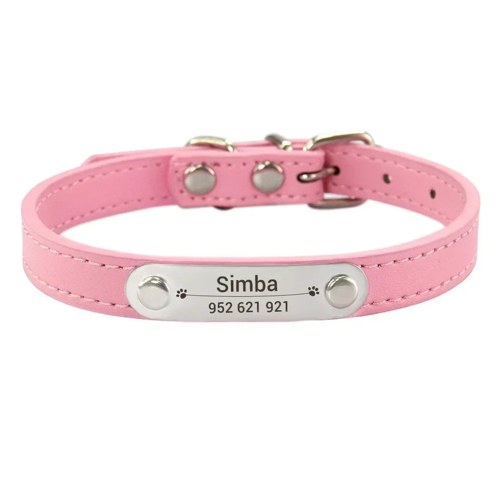 Personalized Dog Collar Name Carved ID - ProPawPet.com