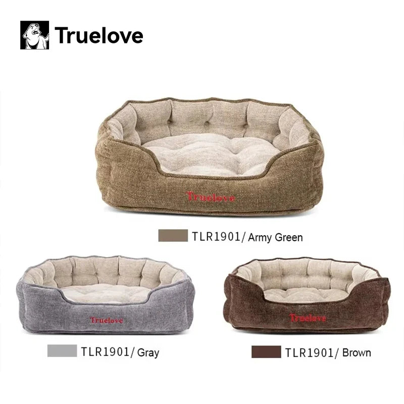 Truelove Washable Plush Dog Bed Round Pet - ProPawPet.com