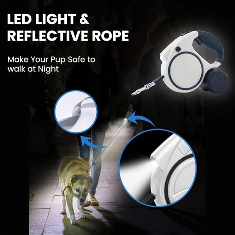 Retractable Dog Fancy Leash with Flashlight - ProPawPet.com