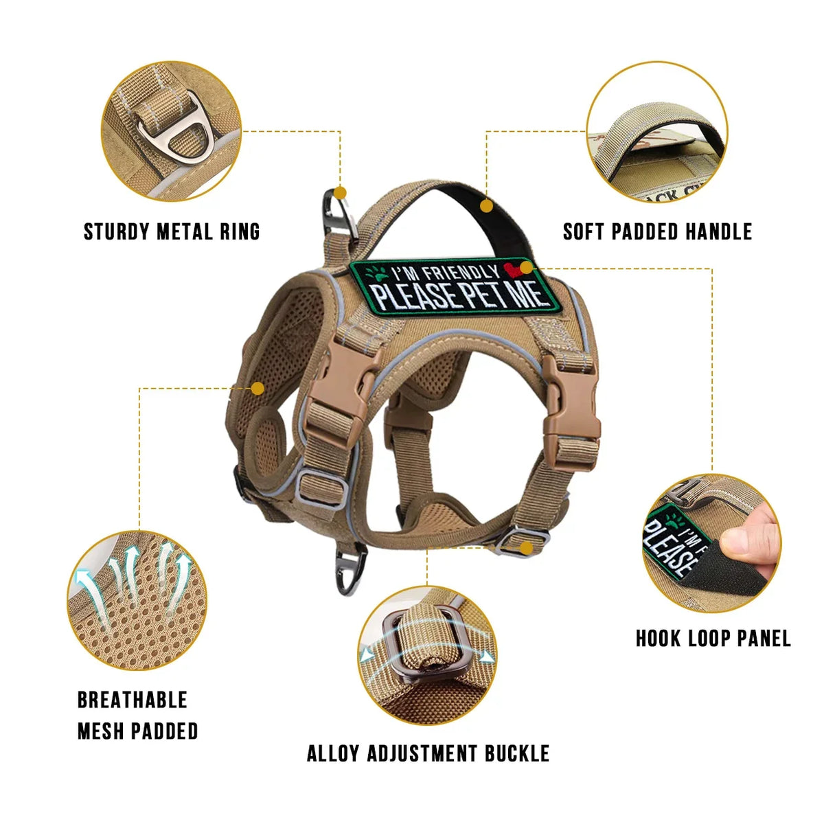 Tactical Dog Harness for Small Dogs - - ProPawPet.com
