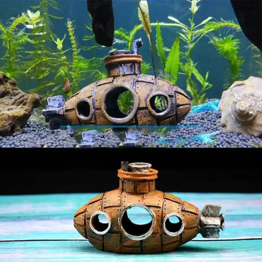 Resin Submarine Aquarium Decoration Fish - ProPawPet.com