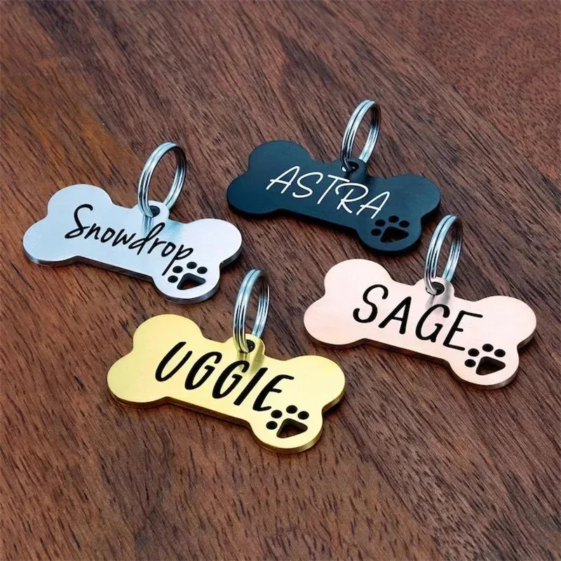 Personalized Bone Shaped Pet ID Tag - - ProPawPet.com