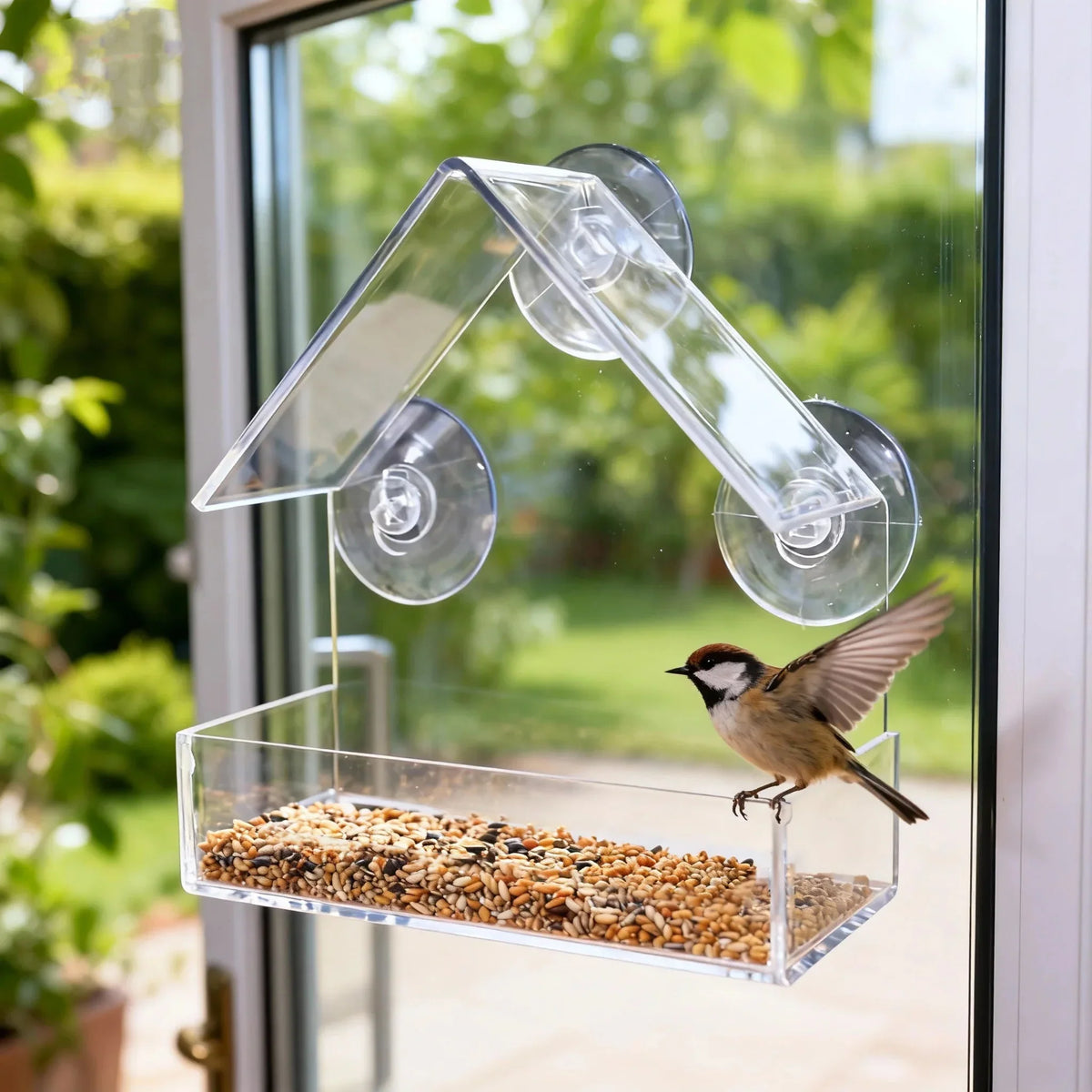 1A- Bird Feeder Clear Window Outside Hanging - ProPawPet.com