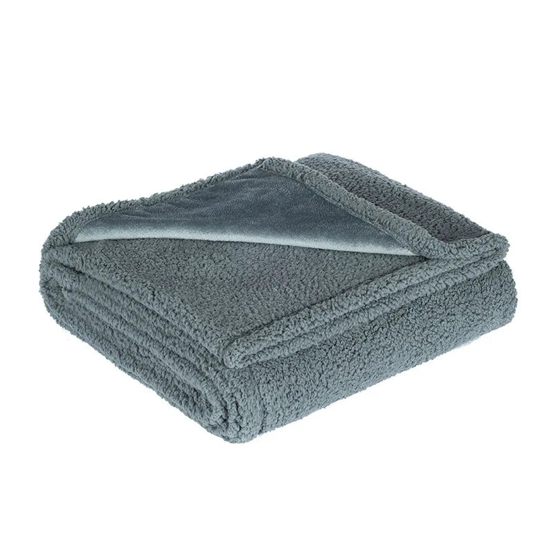 Pet Blanket Waterproof Urine Proof Flannel Sherpa Reversible, Warm