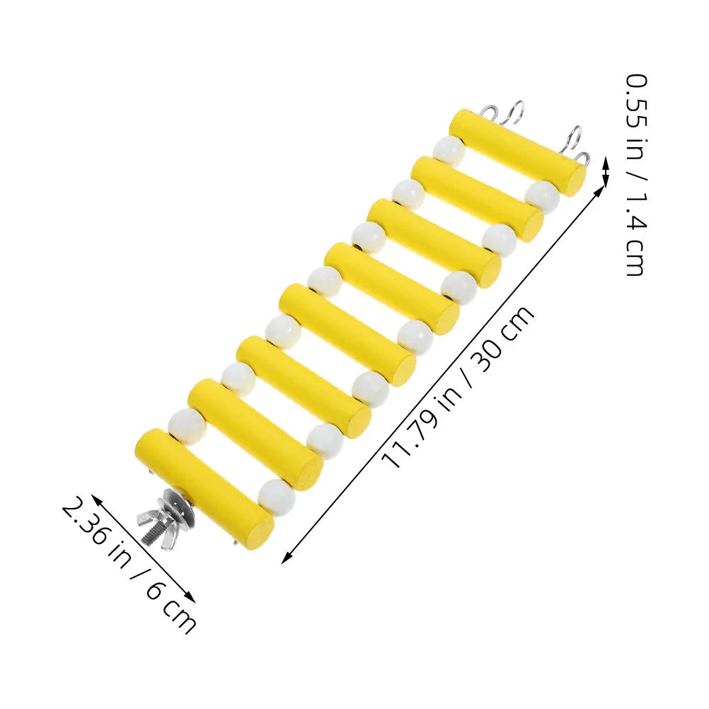 Wooden Hamster Ladder Bridge Small Animal Climbing Accessory – 3 Colors