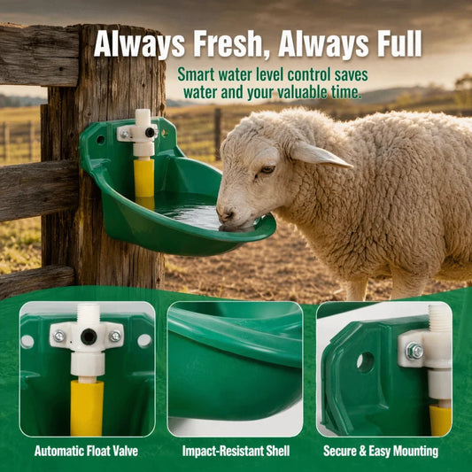 Plastic Sheep Water Bowl Float Control Green - ProPawPet.com