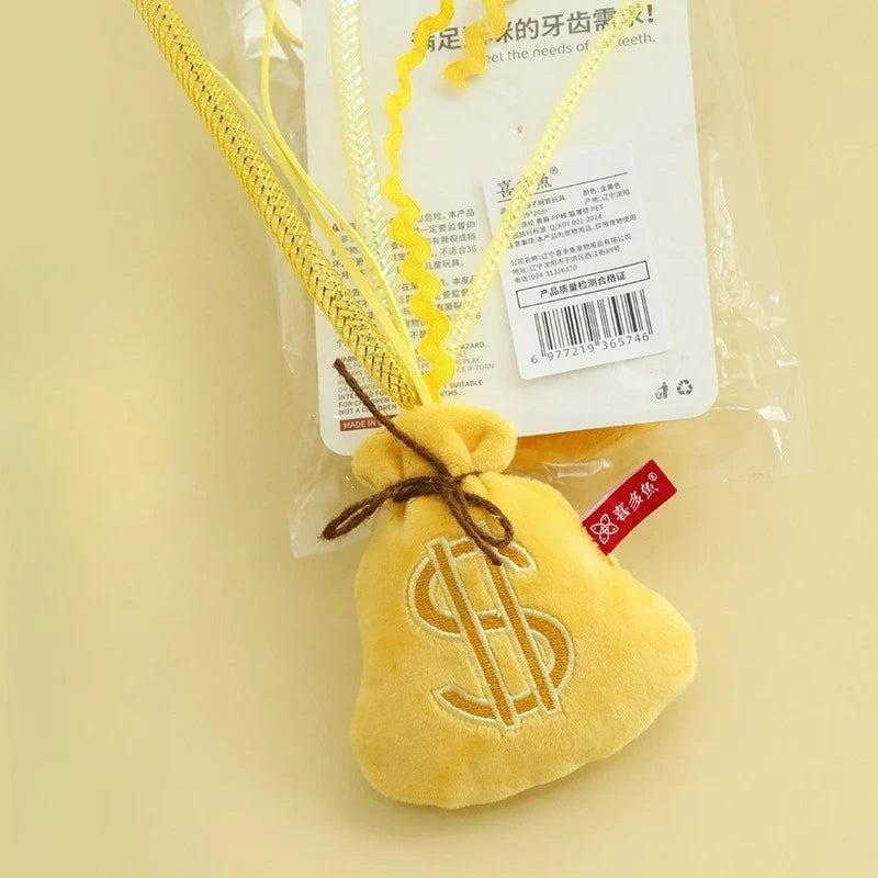 Interactive Cat Toy Money Shape Bite Resistant Squeaky Pet Kitten – Cat Supplies
