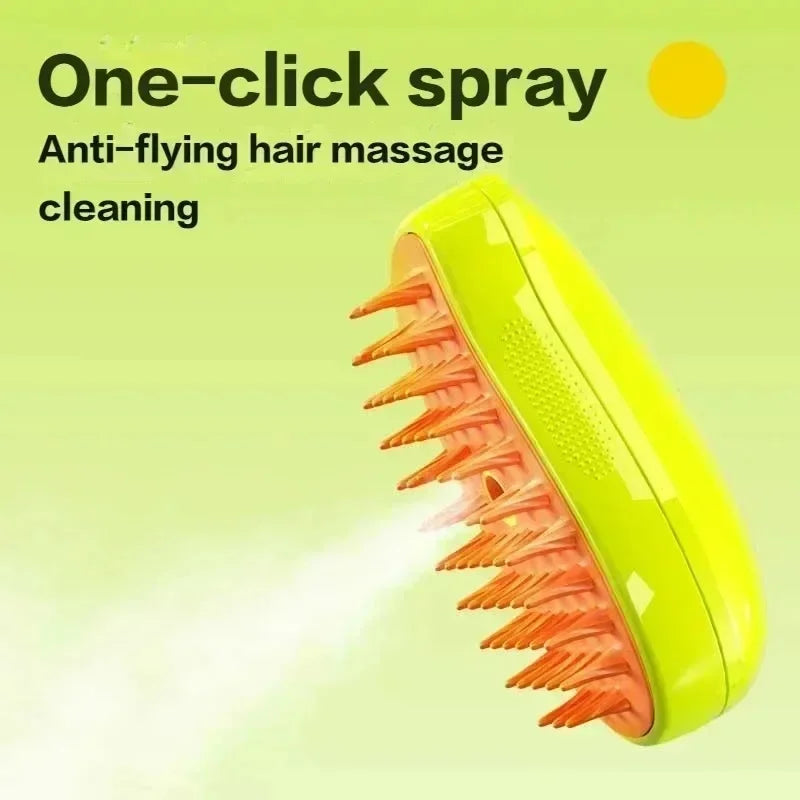 3 in 1 Pet Steam Brush Electric Sprayer Comb - ProPawPet.com