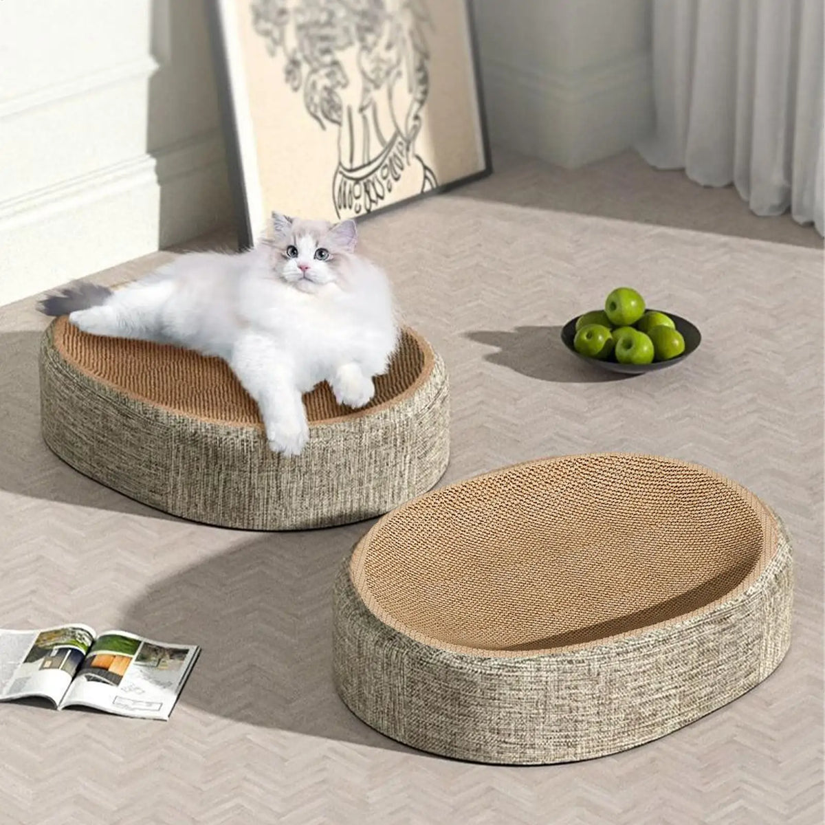 Oval Shape Scratch Pad For Cats sisal - ProPawPet.com