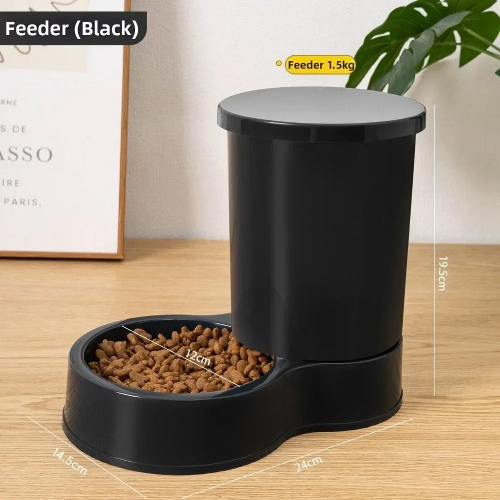 800ml Pet Automatic Feeder Large Capacity 2 Styles Cat & Dog – Cat Supplies