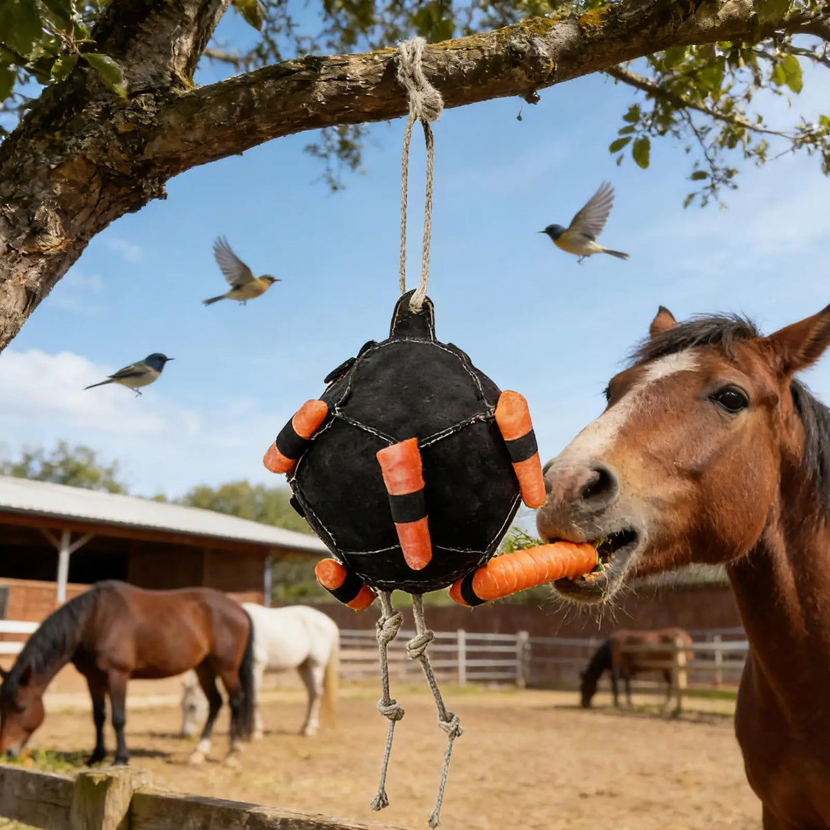 Hangable Equine Feeding Toy Horse Carrot - ProPawPet.com