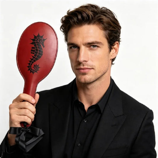 38.5cm Leather Spanking Paddle, Wide Slapper - ProPawPet.com