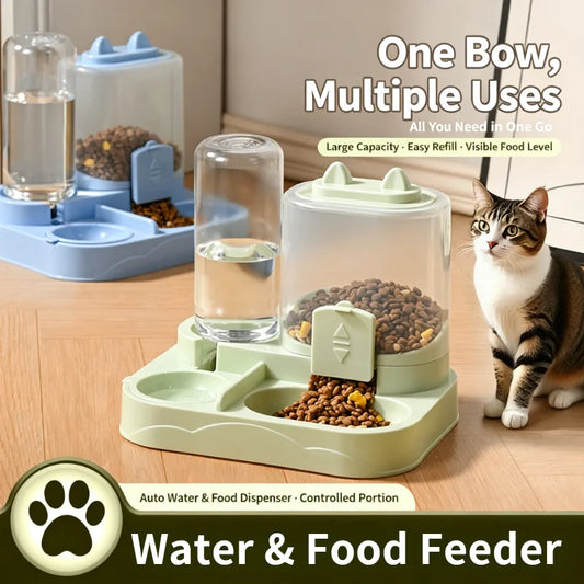Durable Plastic 2-in-1 Automatic Pet Feeder - ProPawPet.com