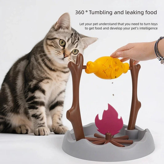 Grilled Meat Rolling Leaking Food Cat Toy - ProPawPet.com