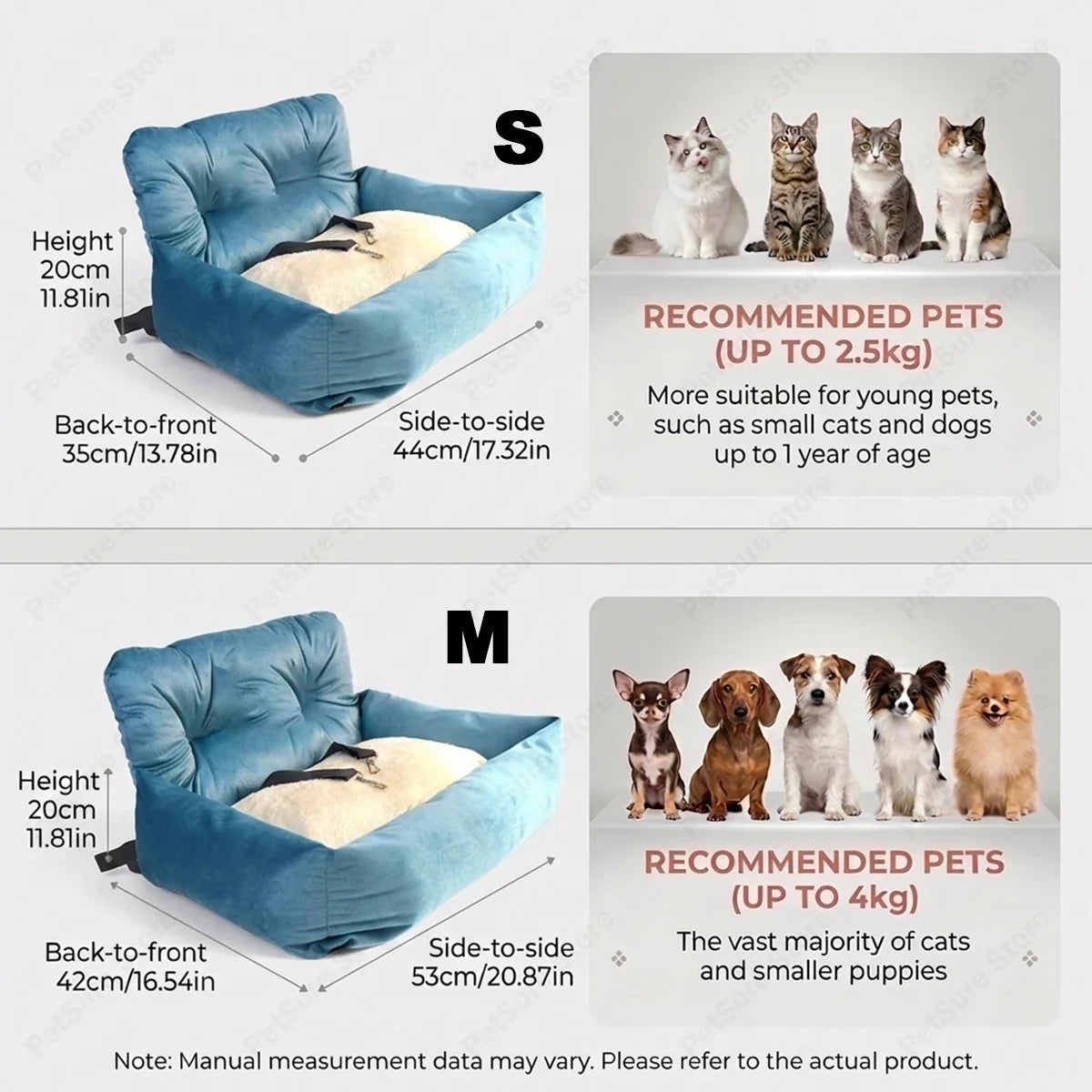 New Pet Car Safety Seat Bed Pad Removable - ProPawPet.com
