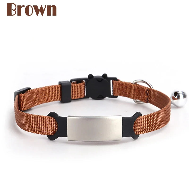 Personalized Cat Collar with Bell Safety Buckle Customized – Cat Supplies