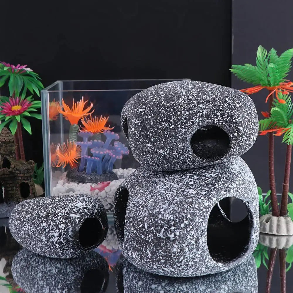 Ceramic Cichlid Stone Cave Eco-friendly - ProPawPet.com