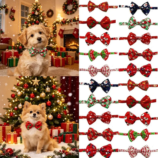 30/50pcs Christmas Pet Dog Bowties Necktie - ProPawPet.com