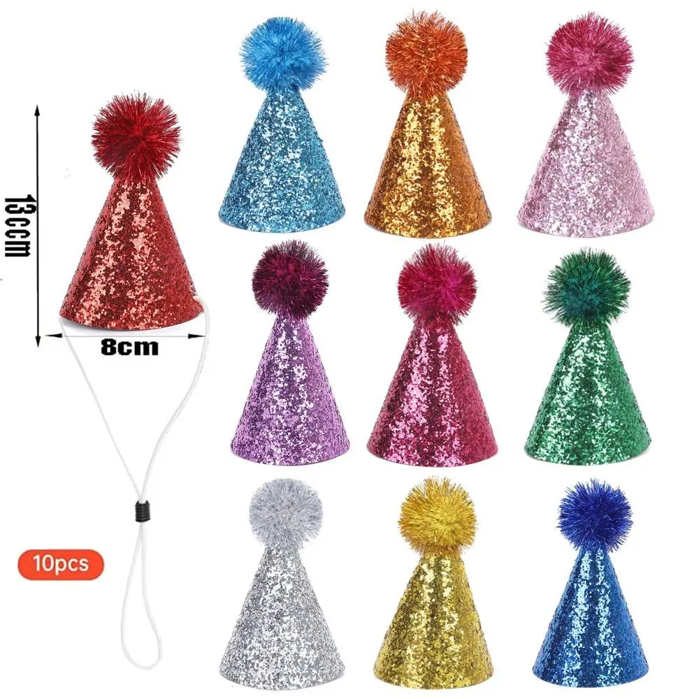 Creative Glitter Dog Birthday Hat Colorful - ProPawPet.com