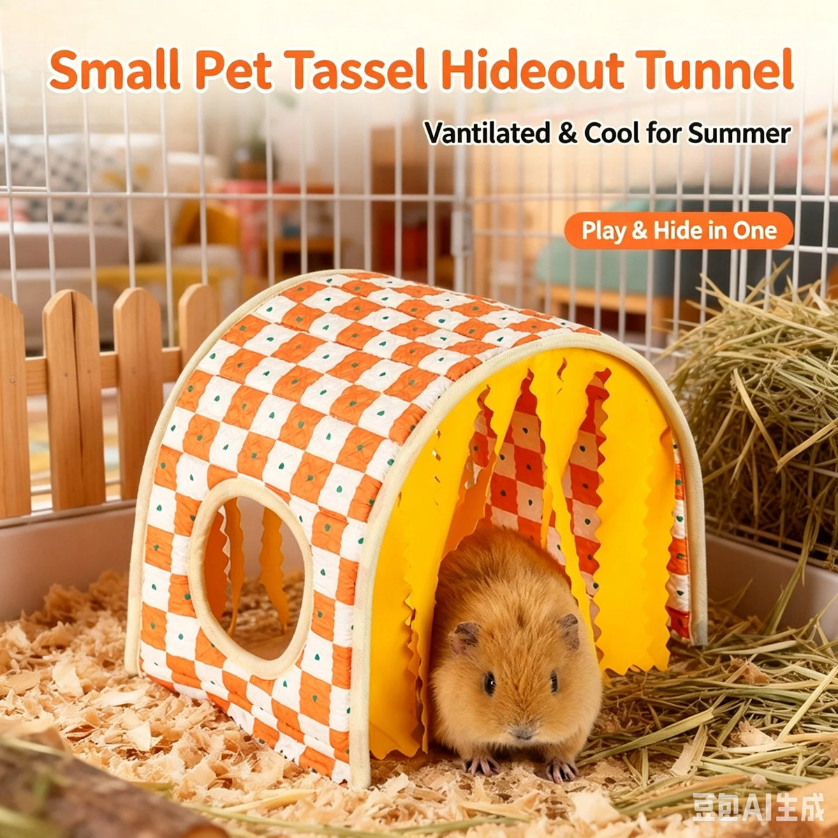 Dutch Pig Tunnel Hamster Hiding House Summer - ProPawPet.com