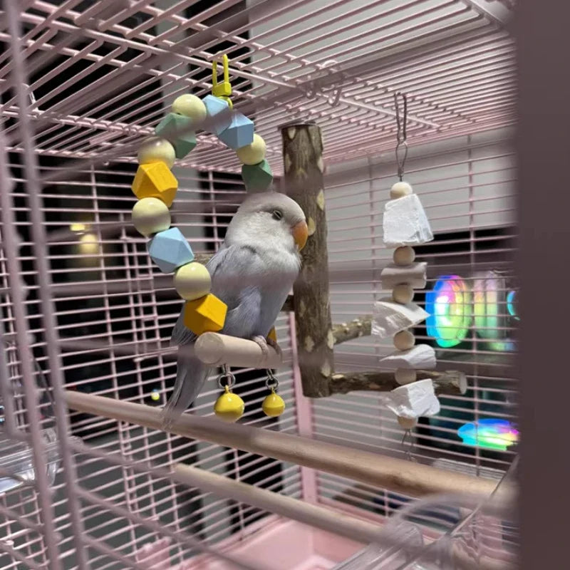 Pet Bird Swing Toys Parrot Wooden Swing - ProPawPet.com