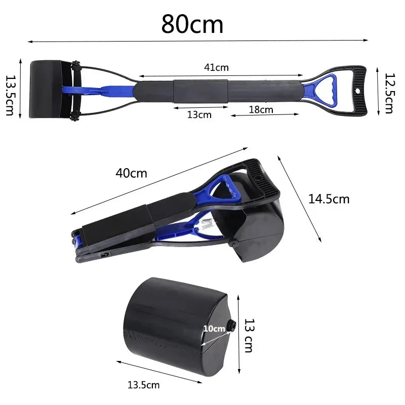 80cm Pet Pooper Scooper Long Handle Dog Poop - ProPawPet.com