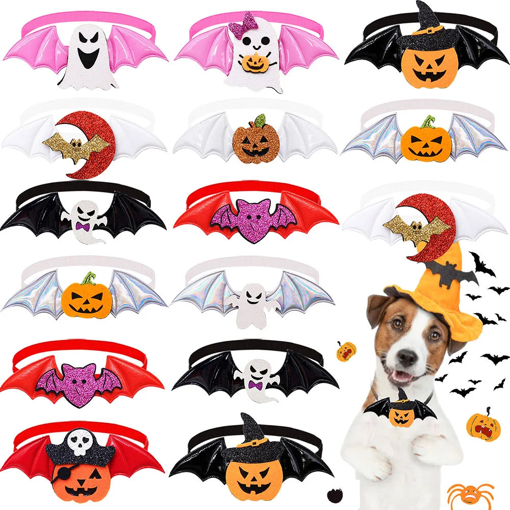 5/10PCS Halloween Dog Bowtie Wings Dog Bow - ProPawPet.com