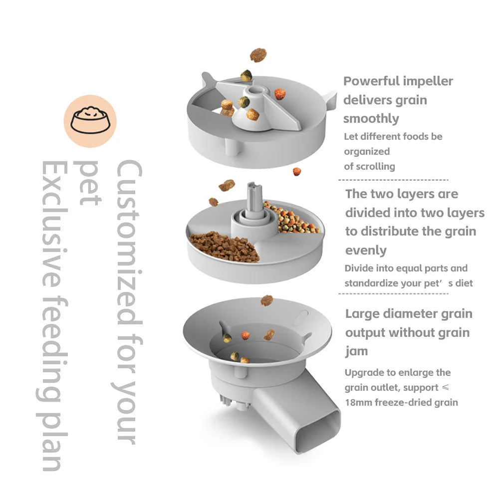 5L Double Bowls Smart Automatic Cat Feeder - ProPawPet.com