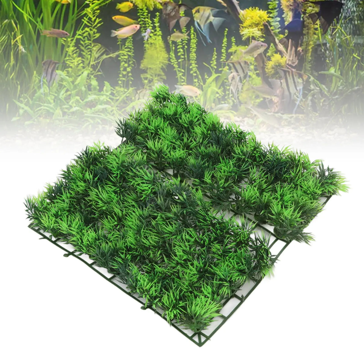Aquarium Grass Mat Artificial Plastic Green - ProPawPet.com