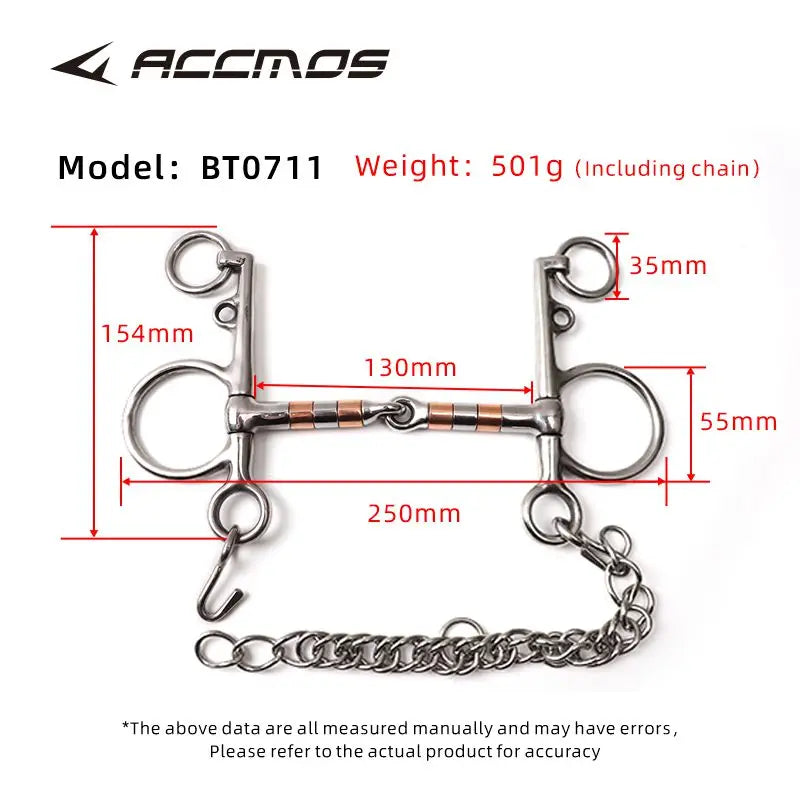 120 125 127 130 135mm Stainless Steel Horse Gag Chew Durable – 13 Colors